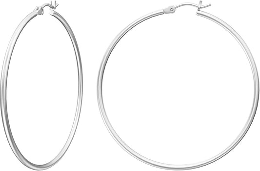 Gacimy Gold Hoop Earrings for Women 14K Real Gold Plated Hoops with 925 Sterling Silver Post