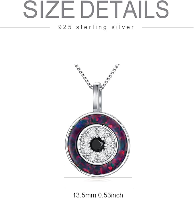PEIMKO Evil Eye Necklace for Women 925 Sterling Silver Greek Protection Evil Eye Necklaces Jewelry Amulet Gift for Women