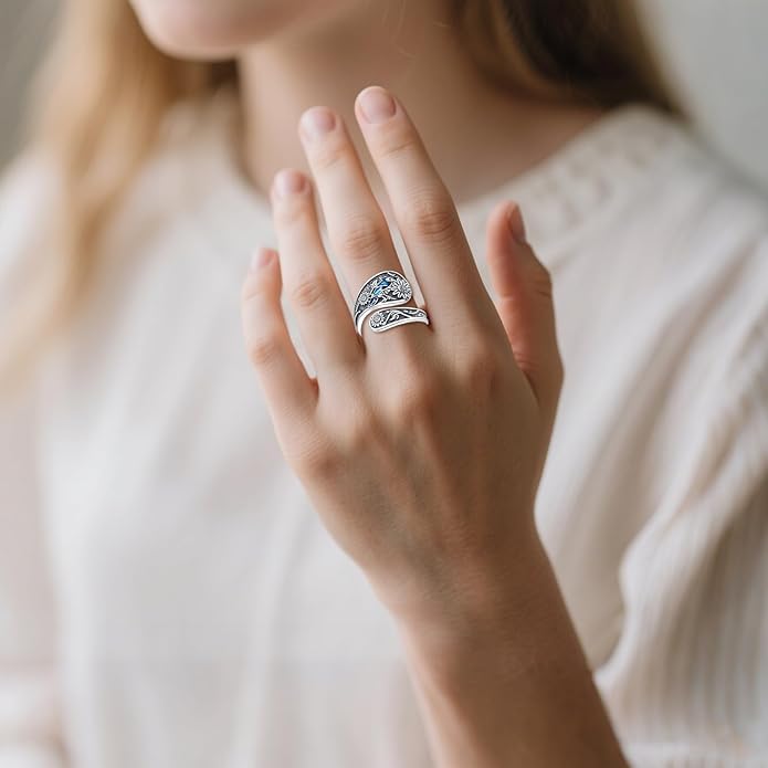 Spoon Ring Sterling Silver Vintage Spoon Ring Jewelry Gifts for Women