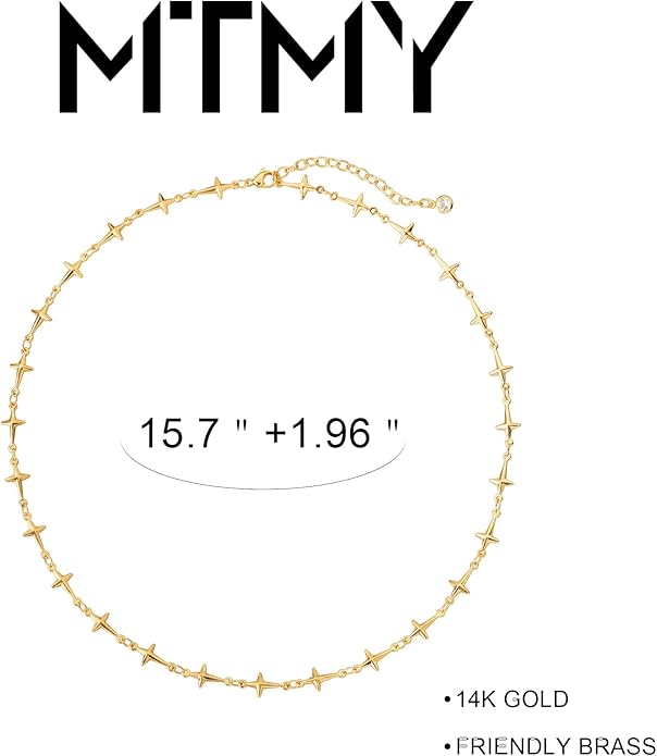 MTMY Beaded Necklaces for Women 14K Gold Plated Dainty Colorful Green/Rose Beaded Pearl Choker Necklace Delicate Boho Choker Necklace Jewelry Gift
