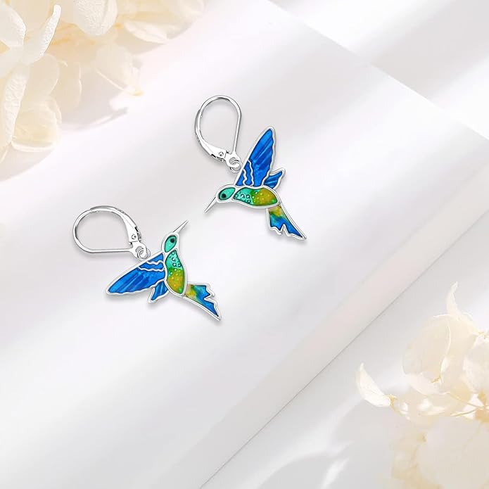 Black Cat/Turtle/Moonstone//Turquoise/Flower/Tree of Life Earrings Sterling Silver Cute Animal Leverback Dangle Earrings Jewelry Gifts