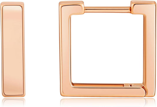 Gacimy Gold Huggie Hoop Earrings for Women 14k Gold Plated, Small Hoop Earrings for Women, 1/2 Inch Yellow Color Earrings for Women