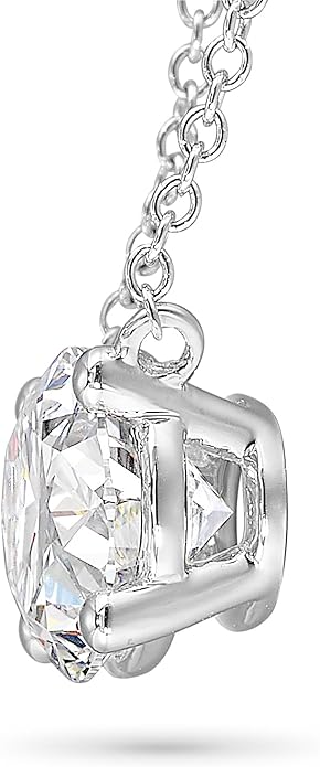Carbon Atelier IGI Certified 1/3 to 3 Carat Oval Lab Grown Diamond Horizontal Solitaire Pendant Necklace for Women I 14k Gold Necklace (G-H, VS1-VS2, cttw) 16 to 18 Inch Long Adjustable Chain