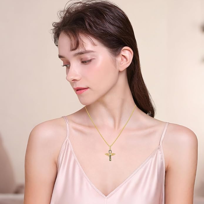YEESIA Cross Necklace for Men Women 925 Sterling Silver Christian Pendant Religious Jewelry Gift for Men Women.