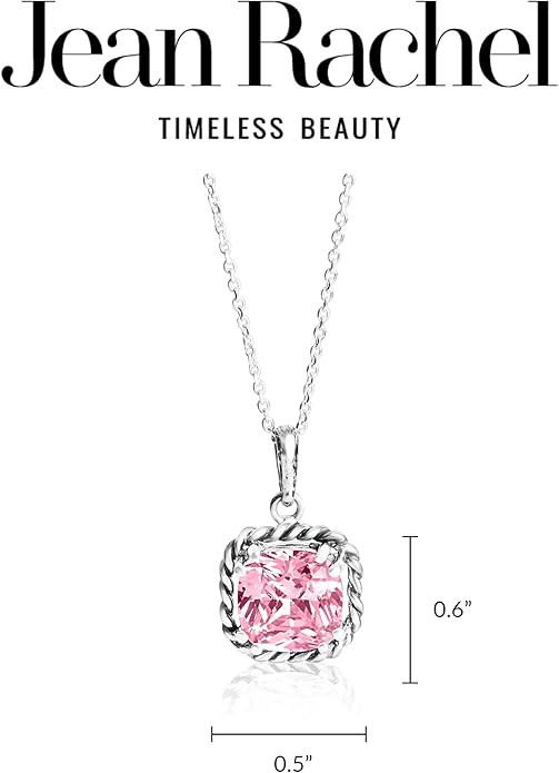 JEAN RACHEL JEWELRY 925 Sterling Silver Necklace for Women - Rope with Cubic Zirconia Vintage Design - Hypoallergenic, Lead & Nickel Free Jewelry - Artisan Handcrafted Statement Necklace