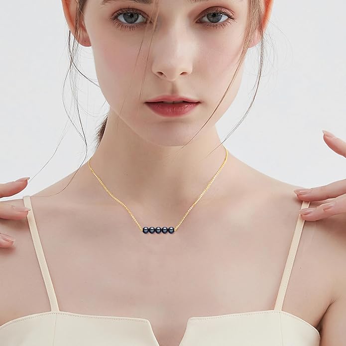 KECHO 14K Real Gold Freshwater Cultured Pearl Pendant Necklace 14K Solid Gold Jewelry Anniversary Birthday Gifts for Women