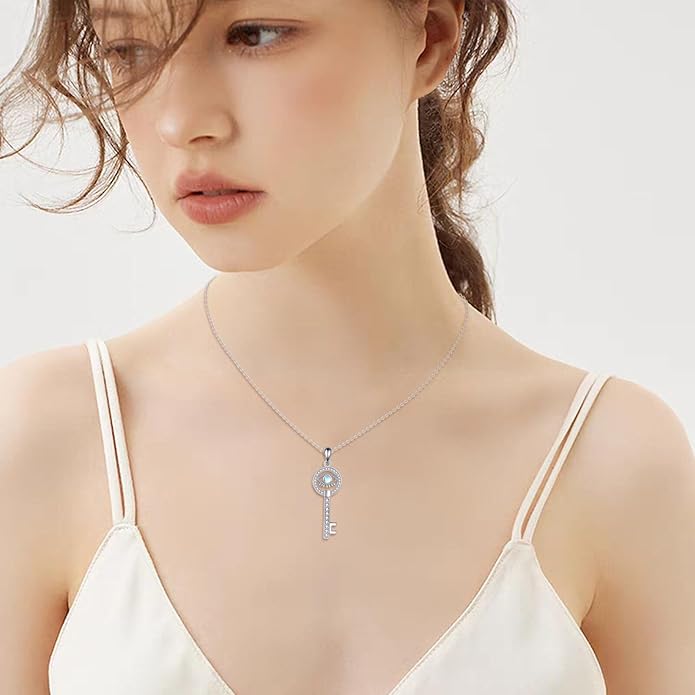 VONALA Silver Evil Eye Necklace for Women Hamsa Fatima Necklace Hamsa Hand Jewelry Gifts for Men
