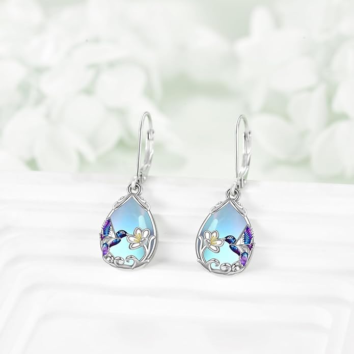 YFN Hummingbird Earrings Bird Dangle 925 Sterling Silver Jewelry Gifts for Women