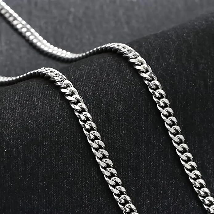 Mapileng Cuban Link Chain Necklace For Husband, Love You This Much To My Husband Classic Steel Jewelry Gift Birthday Christmas Anniversary Jewelry Gifts for Dad Brother Boyfriend Son