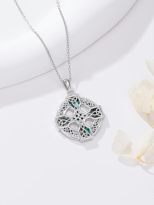 Seiyang 925 Sterling Silver Mustard Seed/Cross/Star of David/Triquetra Trinity Knot/Celtic/Claddagh Necklace Christian/Irish Jewelry Gifts for Women Mom Her