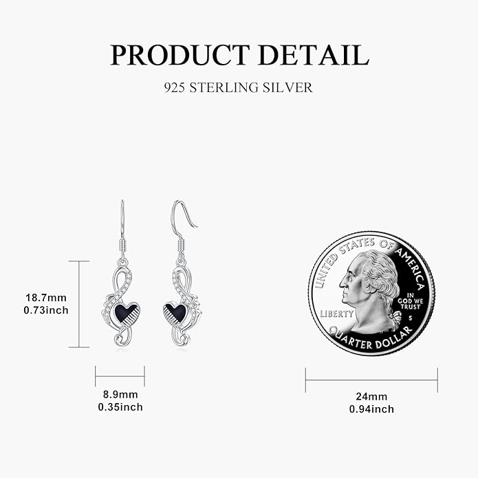 DNA Music/DNA/Piano/Moth/Sunflower/Trumpet Earring 925 Sterling Silver Astronaut/Raccoon/Moth/Sunflower Jewelry for Women
