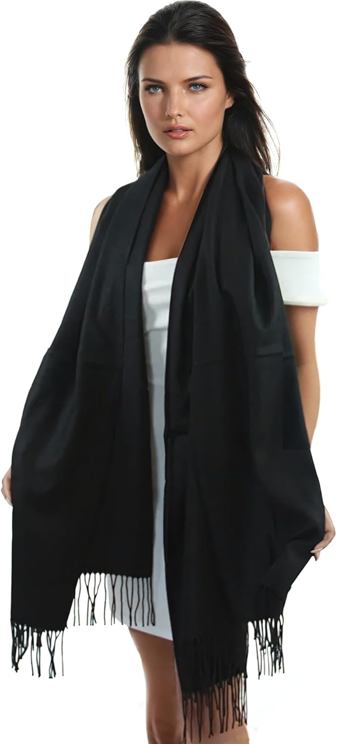 Ocomfly 100% Pashmina Scarf for Women - Premium Womens Scarves - Gift Boxed - Shawls or Wraps - Ultra Soft and Warm