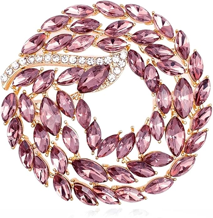 Brooch Pins for Women Girls Fashion Flower Crystal Rhinestone Pearl Jewelry