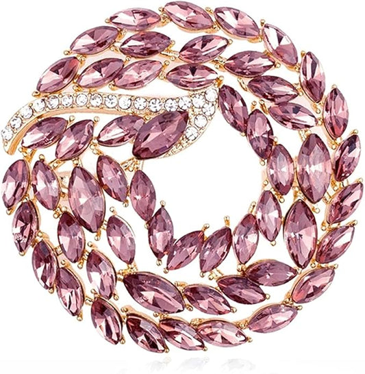 Brooch Pins for Women Girls Fashion Flower Crystal Rhinestone Pearl Jewelry