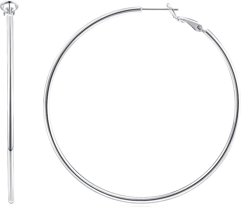 Gacimy Gold Hoop Earrings for Women 14K Gold Plated, 925 Sterling Silver Post Hypoallergenic Earrings Hoops for Women