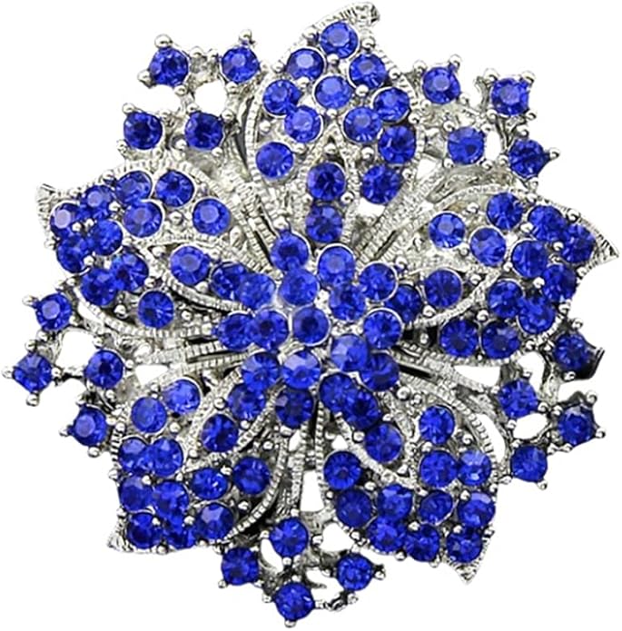 Rhinestone Bauhinia Flower Brooch Pin - Elegant Clothing Accessory for Women - Big Crystal Flower Brooch for Christmas, Halloween, Birthday, Party, Wedding Costume Jewelry