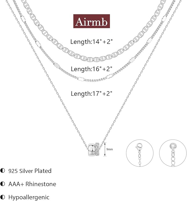 Gold Layered Necklaces for Women 14k Gold Plated Dainty Stackable Choker Necklaces for Women Trendy Layering Chain Cute Pendant Necklace Set Gold Jewelry for Women