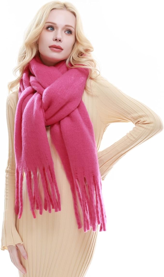 RIIQIICHY Chunky Scarf for Women Winter Warm Thick Scarves Oversized Blanket Scarf