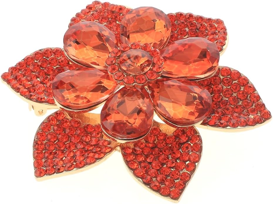 neXxtten Crystal Flower Brooch
