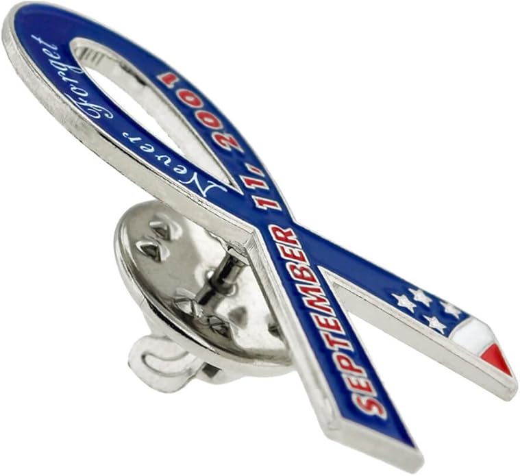 PinMart's 9/11 September 11th Patriotic Twin Towers Lapel Pin – 9/11 Memorabilia and Pentagon Remembrance – Commemorative Enamel Pins for Veterans, Events, Backpacks, Hats - Single or Bulk Packs