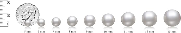 Belacqua Natural Cultured Freshwater Pearl Strand Necklace in Sterling Silver, Size 5.5-9.5mm, Length-16 to 36 Inches, Clasp-Fishhook, Jewelry for Women, Gift Box Included