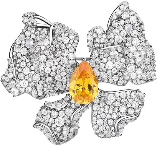 Animal Brooch for Women Girls 18k Gold Plated Animal Brooch Pin Rhinestone Animal Brooch Lapel Pin Jewelry Thanksgiving Day Birthday Wedding Gifts for Mom Wife