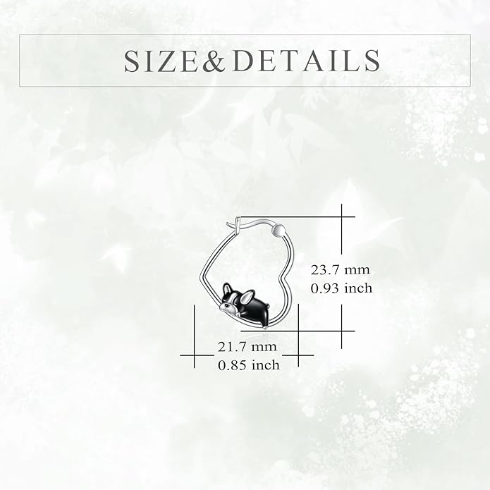 YFN Animal Earrings Sterling Silver Animal Heart Hoop Dangle Earrings Cute Jewelry Gifts for Women