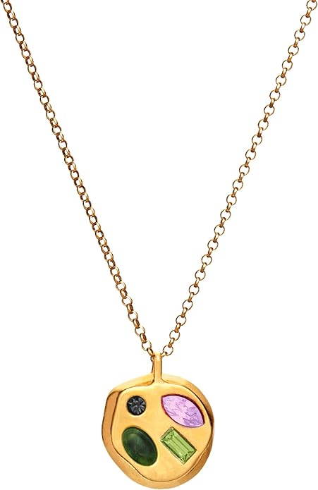 Birthdate 14k Gold Necklace for Women - 16-20in Adjustable 14 Karat Gold Chain with Lobster Clasp - Cadenas de Oro 14k Puro Para Mujer, Ladies Jewelry Birthstone