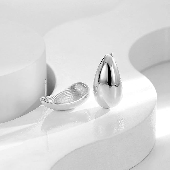 14K Gold Plated Hoop Earrings for Women Triple Huggie Illusion Stud Earring | Double Huggie Hoop Earrings for One Hole | Claw Ear Cuff Earring Jewelry Gift for Women