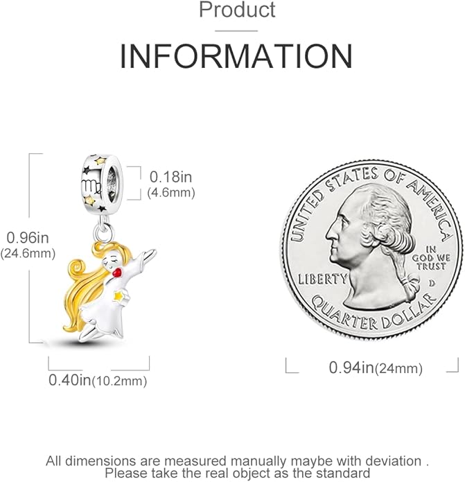 Parmuz Zodiac Sign Charms for Bracelet Necklace 925 Sterling Silver Charms 12 Constellation/Horoscope Star Dangle Birthstone Beads, Birthday Jewelry Gifts for Women Men