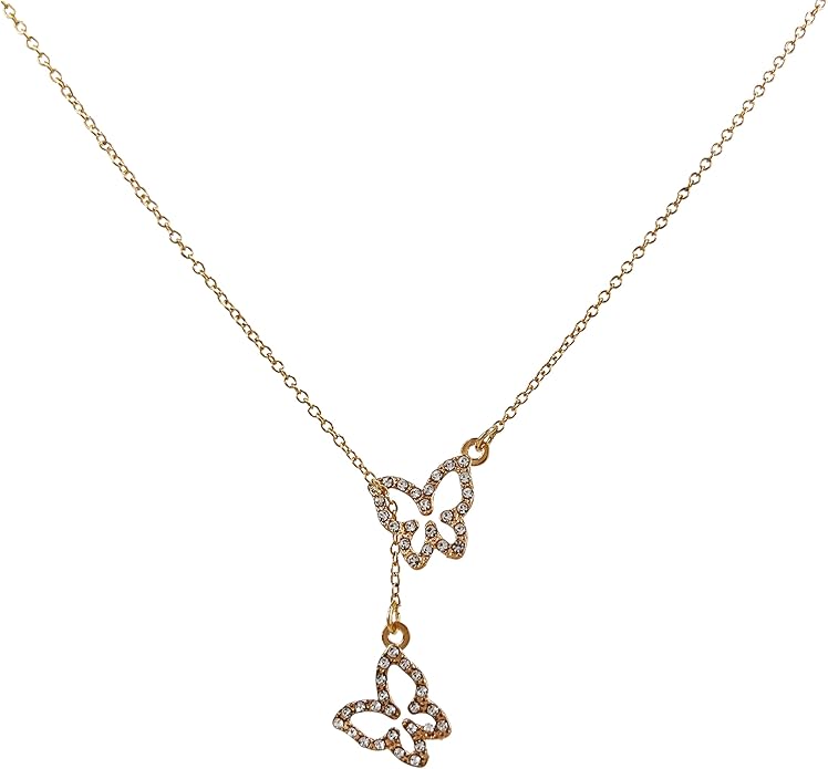 Irregular Y2k Long Y-shaped Necklace with Zircon Inlaid Sparkling Brick Tassel Pendant Double-Layer Chain High-end Fashion Accessory Women's