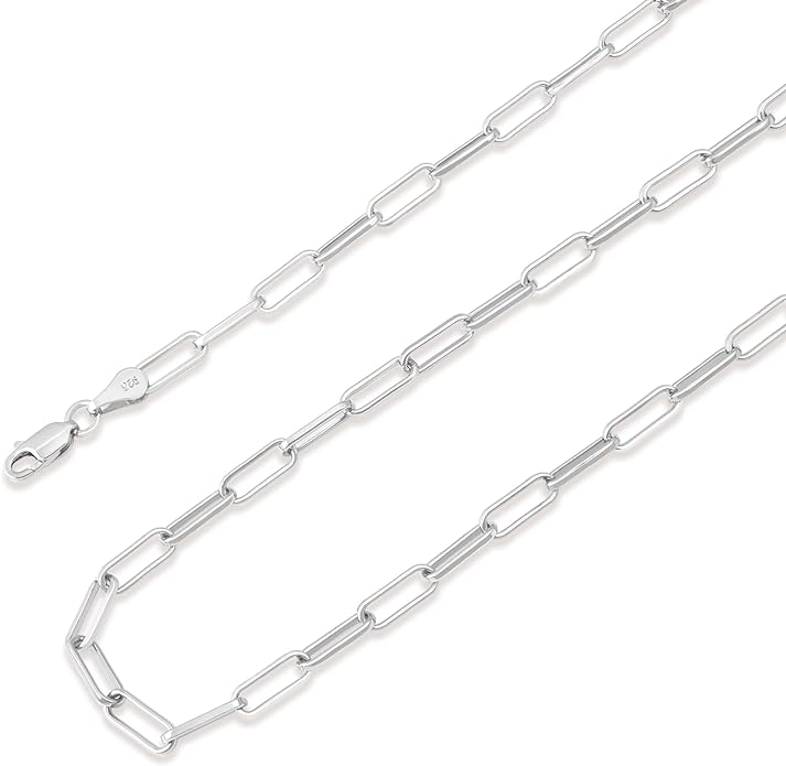 925 Sterling Silver Singapore Chain Lobster Clasp Paperclip Necklace for Women Sparkling Chain 2mm2.5mm3mm4mm5mm Gifts for Her