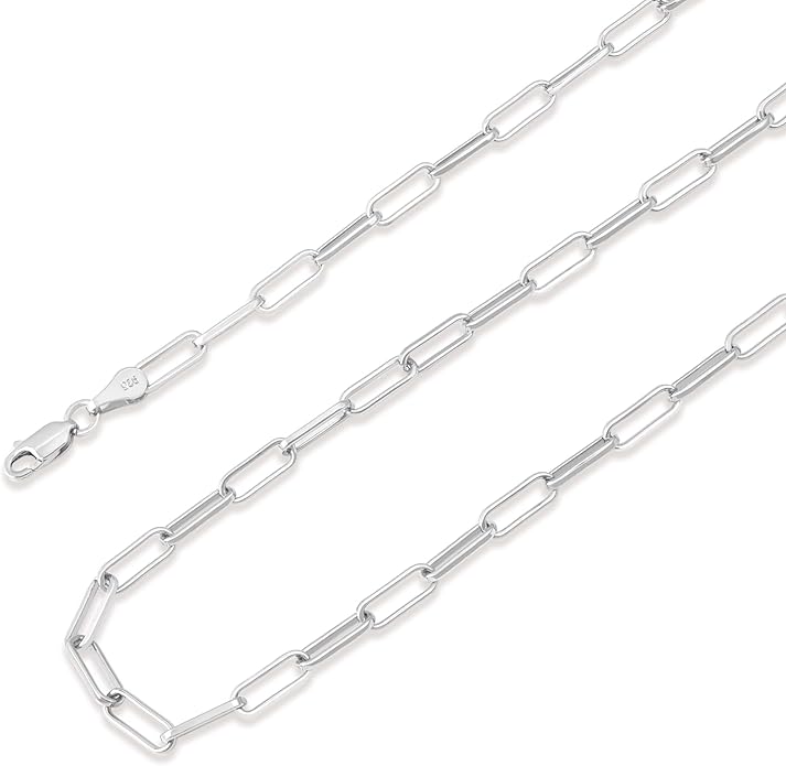 925 Sterling Silver Singapore Chain Lobster Clasp Paperclip Necklace for Women Sparkling Chain 2mm2.5mm3mm4mm5mm Gifts for Her