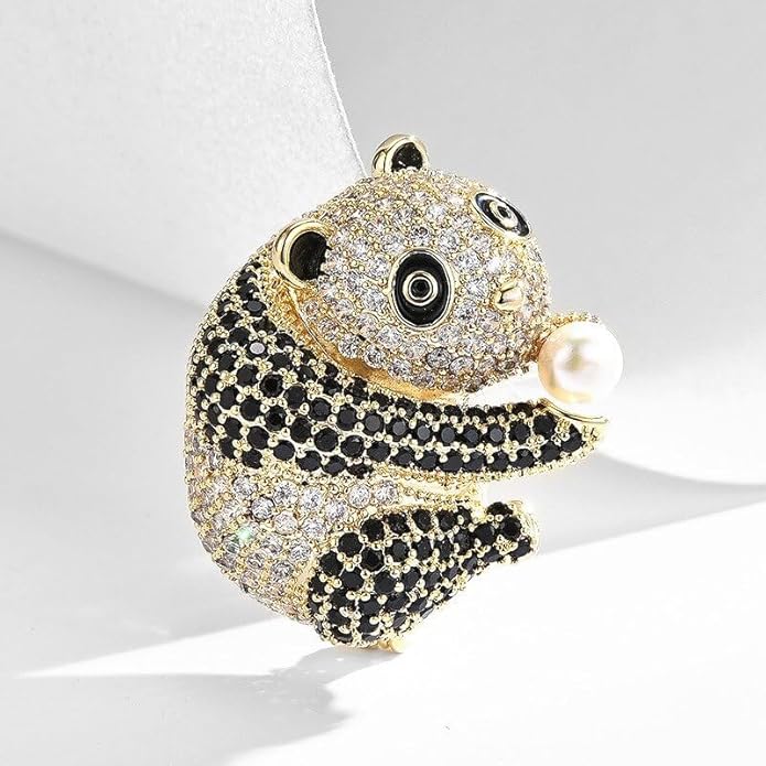 Animal Brooch for Women Girls 18k Gold Plated Animal Brooch Pin Rhinestone Animal Brooch Lapel Pin Jewelry Thanksgiving Day Birthday Wedding Gifts for Mom Wife