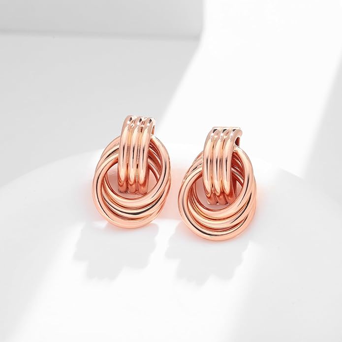 LILIE&WHITE Gold Chain Dangle Earrings - Women's Hypoallergenic Fashion Gift Earrings