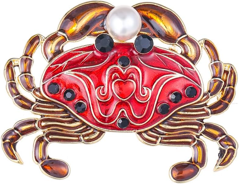 LuvQaze Animal Brooch for Women Men Zirconia Rhinestone Abalone Shell Animal Lapel Pin Christmas Birthday Holiday Gift for Wife Mother Girlfriend Daughter