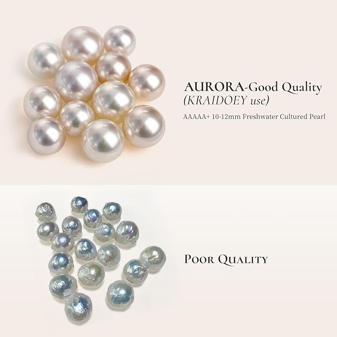 Freshwater Pearl Necklace,10-12mm Round Real Pearls,18K Gold Plated S925 Sterling Silver Chain,18+2" Adjustable - Gifts for Women Wife Anniversary Birthday Val Wedding Mothers Christmas Day Gift