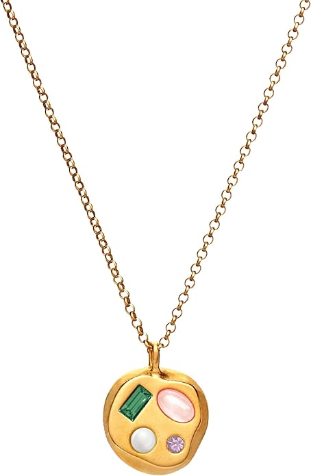 Birthdate 14k Gold Necklace for Women - 16-20in Adjustable 14 Karat Gold Chain with Lobster Clasp - Cadenas de Oro 14k Puro Para Mujer, Ladies Jewelry Birthstone