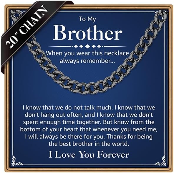 PAERAPAK Cuban Link Chain Gifts for Men Him - Necklace Gifts for Husband Son Grandson, Anniversary Fathers Day Birthday Gift for Men Husband, 7mm Width Stainless Steel Cuban Chain Necklace Jewelry