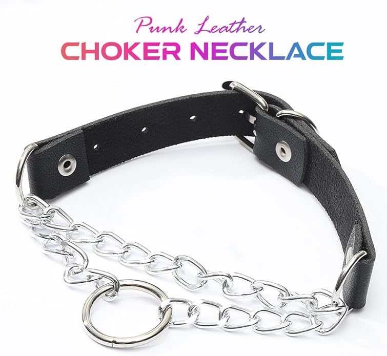 CLOACE Punk Leather Choker Necklace Black Gothic Collar Chokers Necklaces Wide Leathers Costume Jewelry Accessories for Women