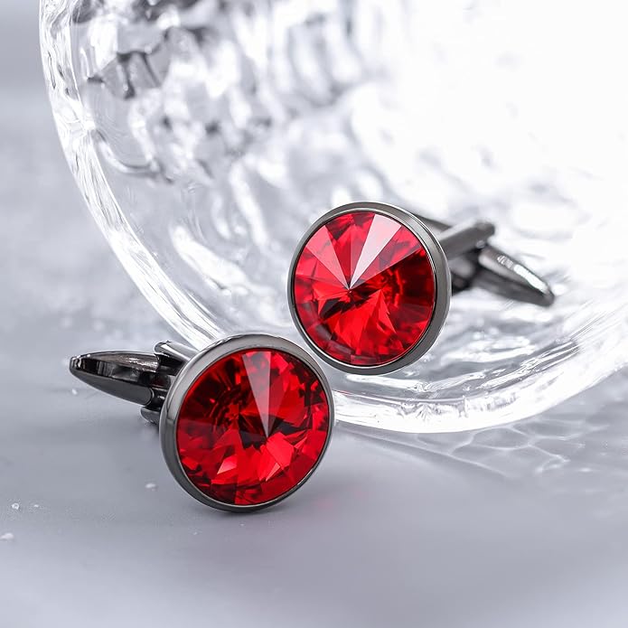 HAWSON Cufflinks for Men with 4/6 pcs Shirt Studs Set, Gift Box Packed, Mens Jewelry or Accessories for Wedding, Party, Anniversary, Birthday