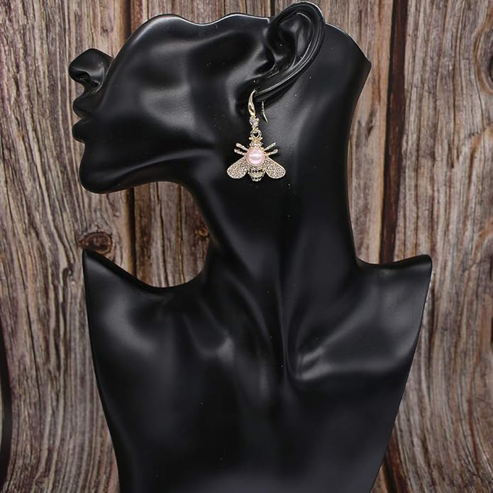 Honey Bee Brooches Crystal Insect Themed Bee Brooch Animal Fashion Shell Pearl Brooch Pin Gold Tone