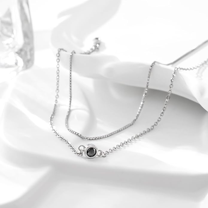 CHIC & ARTSY 925 Sterling Silver Ankle Bracelet Multilayer Anklets for Women Satellite, Star, Cross, Circle, Butterfly, Teardrop, Oval Disk Layered Anklet Beach Jewelry