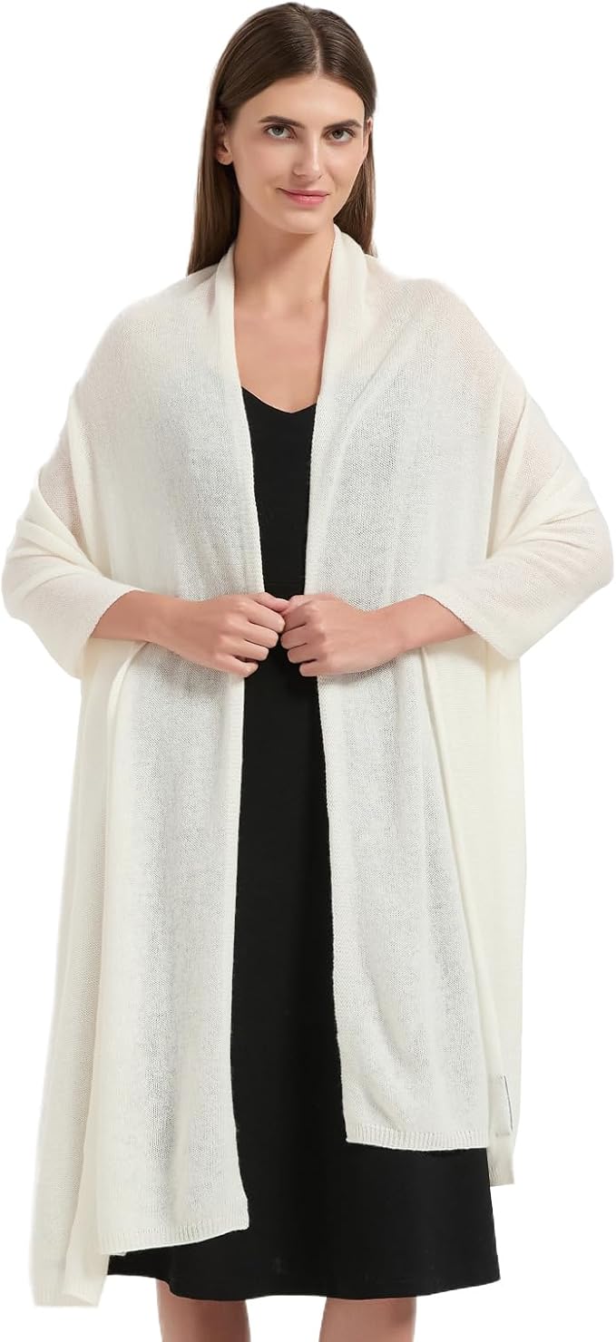 Erdenech Luxury Cashmere Wool Blend Wrap for Women, All-Season Travel Wrap Shawl, Extra Large Blanket Shawl Scarf Pashmina