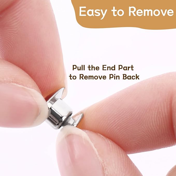 DECYOOL 30PCS Metal Locking Pin Backs, Pin Keepers Clasp Pin Backs Locking Buckles for Brooch DIY Crafts Badges Enamel Lapel Needles Pin Lock