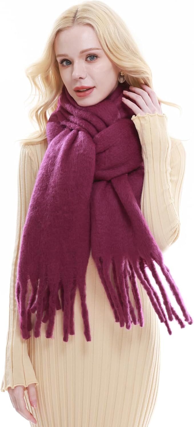 RIIQIICHY Chunky Scarf for Women Winter Warm Thick Scarves Oversized Blanket Scarf