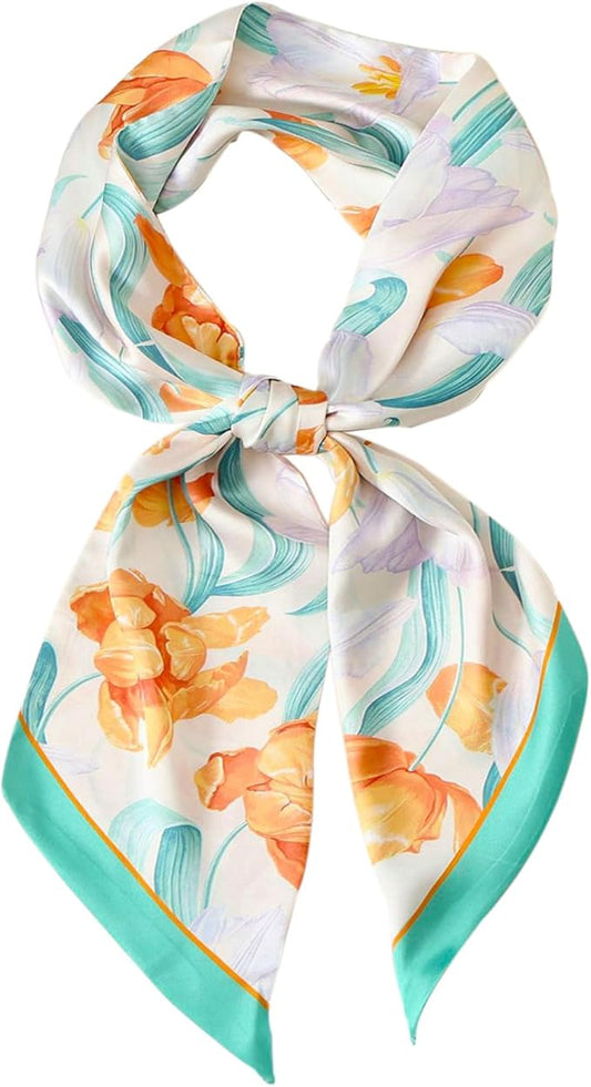 Dailyacc Hair Scarf for Women Fashion Silky Satin Headscarf Wrap Breathable Lightweight Neck Scarves For Handbag