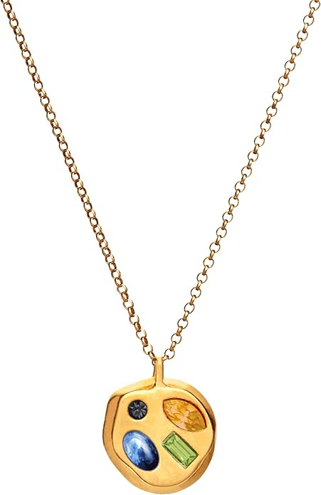 Birthdate 14k Gold Necklace for Women - 16-20in Adjustable 14 Karat Gold Chain with Lobster Clasp - Cadenas de Oro 14k Puro Para Mujer, Ladies Jewelry Birthstone