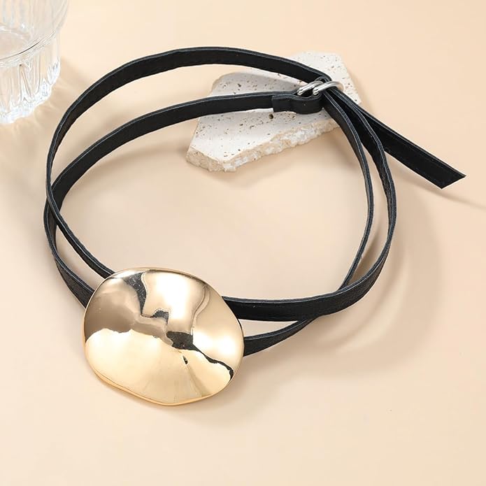 Punk Dripping Water-drop Choker Necklace for Women,Thick Drippy Chain Liquid Metal Collar Necklace Rocker Hip-hop Necklace Cool Metallic Unique Funky Statament Grunge Jewelry