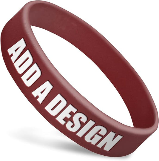 Wide Wristbands | Fully Customizable | Great For Events, Fundraisers & Promotions | 3/4" Wide | 100% Silicone | Available In Bulk